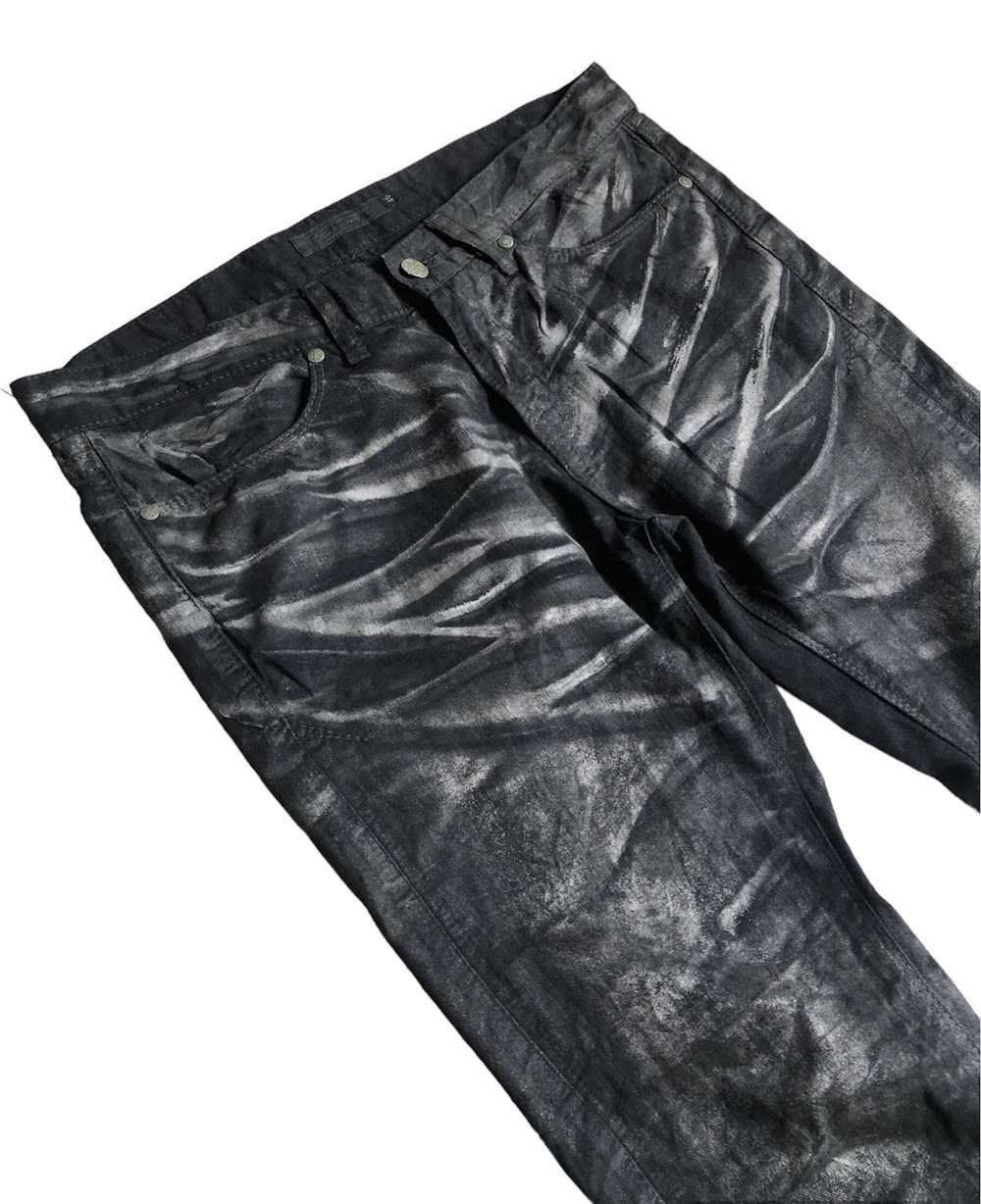 Vintage Fuga waxed design flared pants - image 4