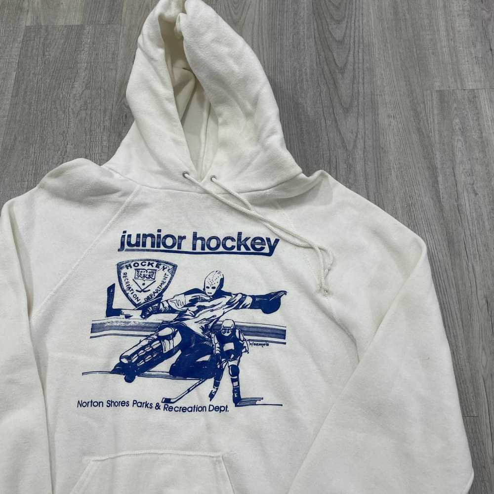 Vintage VINTAGE 1980s Junior Hockey Hooded Sweats… - image 2