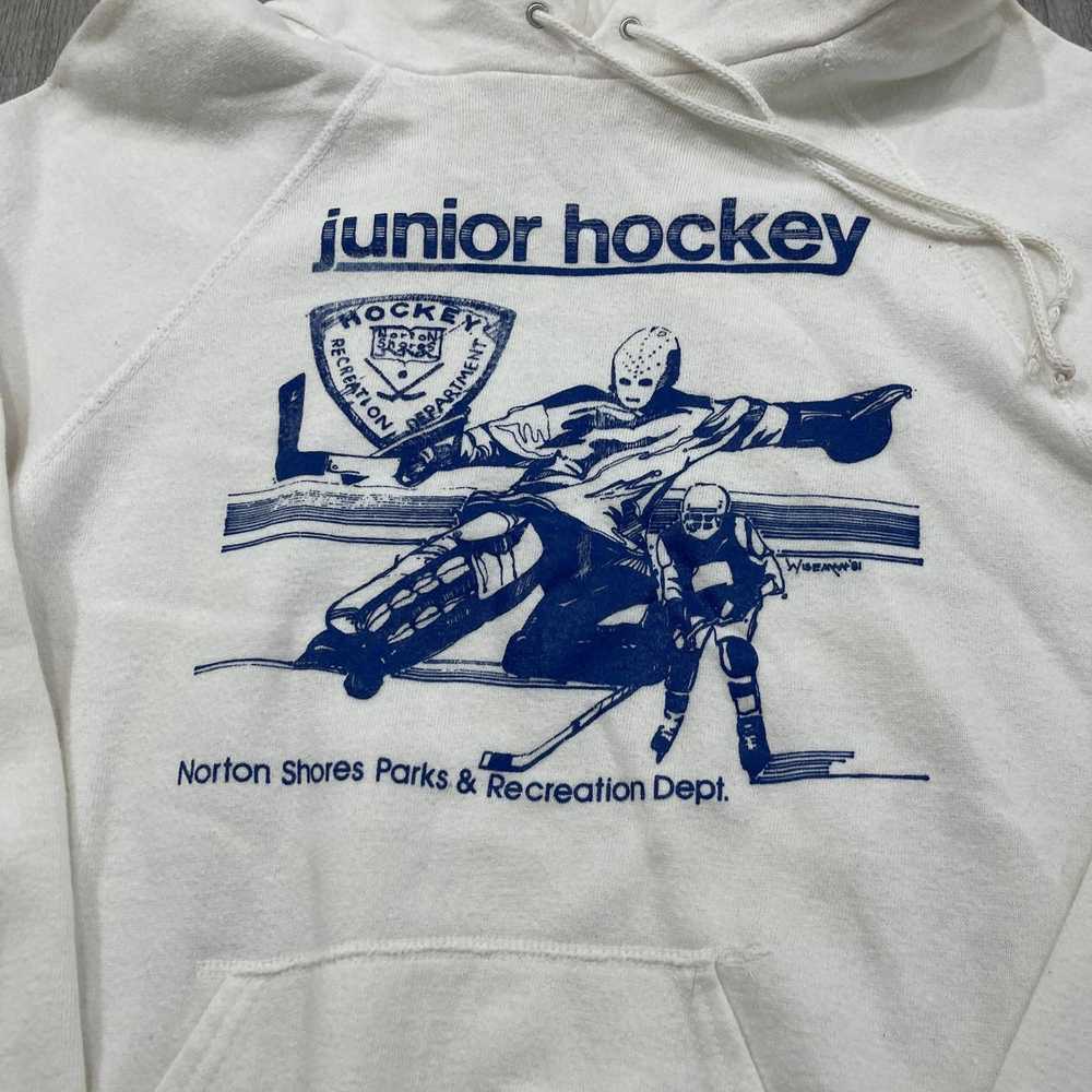 Vintage VINTAGE 1980s Junior Hockey Hooded Sweats… - image 3