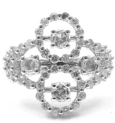 Other Damiani 18k White Gold Diamond Cluster Clove