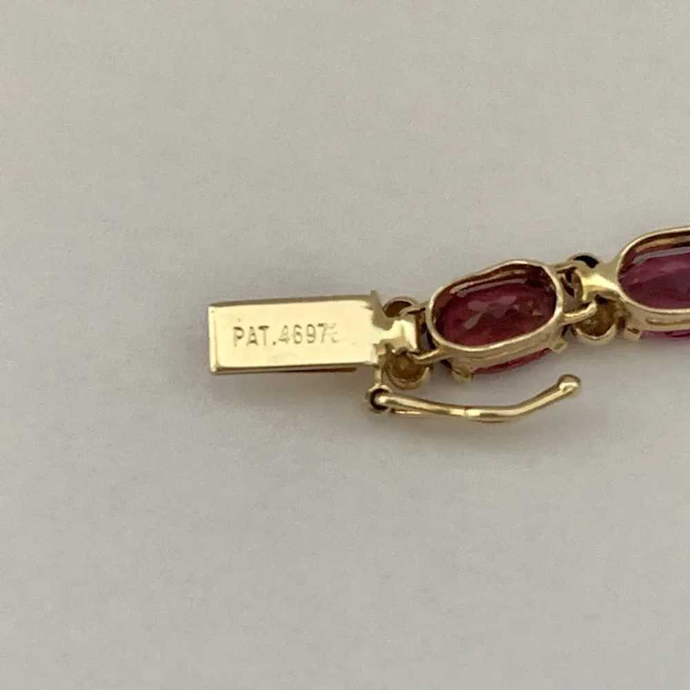 14k Purple Pink Tourmaline Bracelet - image 11