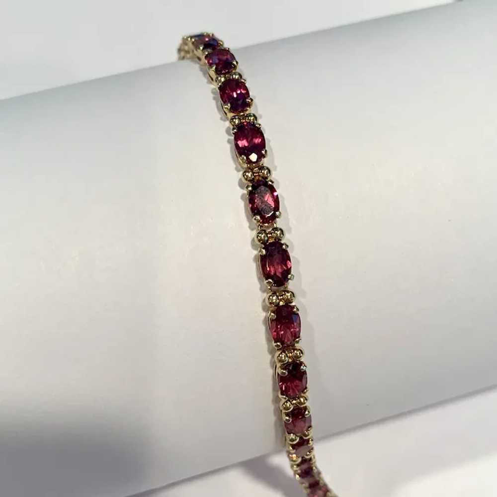 14k Purple Pink Tourmaline Bracelet - image 12