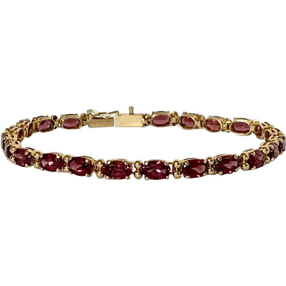 14k Purple Pink Tourmaline Bracelet - image 1