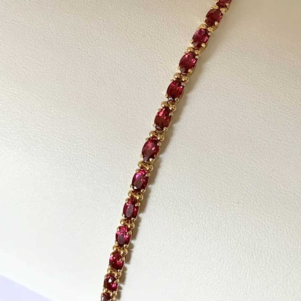 14k Purple Pink Tourmaline Bracelet - image 2