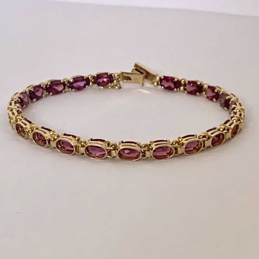 14k Purple Pink Tourmaline Bracelet - image 4