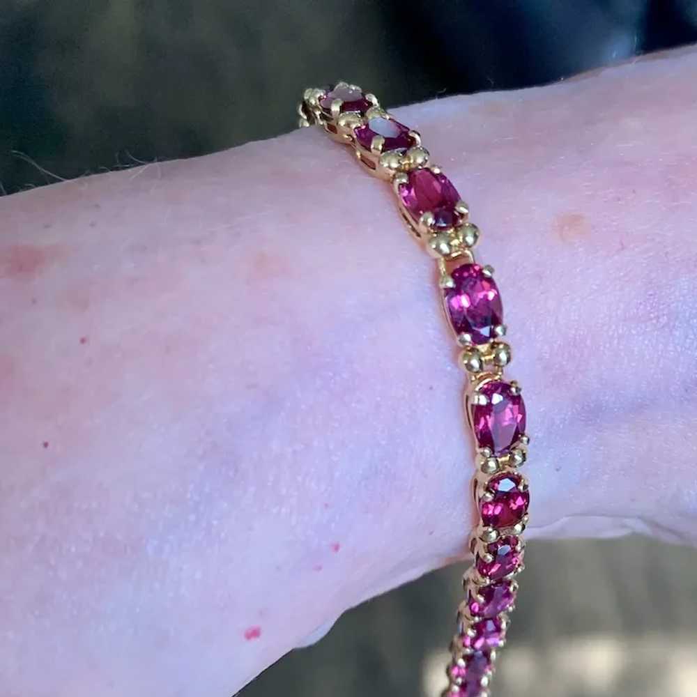 14k Purple Pink Tourmaline Bracelet - image 6