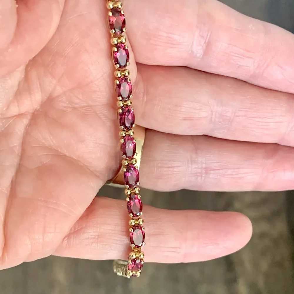 14k Purple Pink Tourmaline Bracelet - image 7