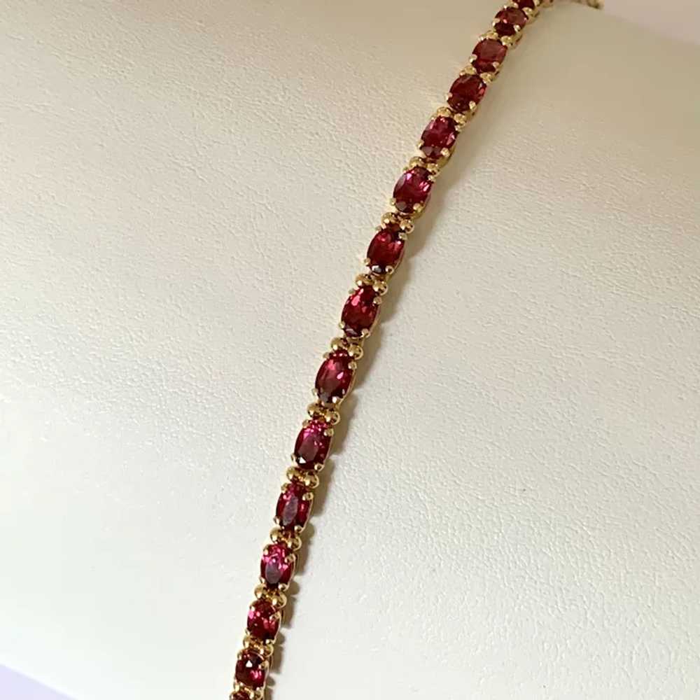 14k Purple Pink Tourmaline Bracelet - image 9