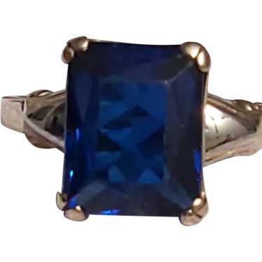 14K Gold Spinel 1.75CT Emerald Cut in Royal Blue … - image 1