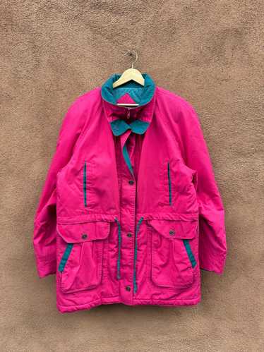 Pink & Teal Puffy Jacket by New Image