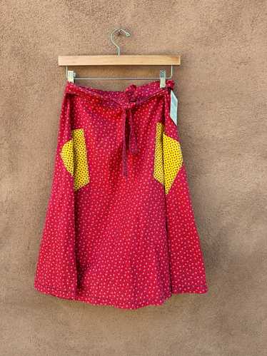 Cute Country Chic Floral Wrap Skirt with Yellow P… - image 1