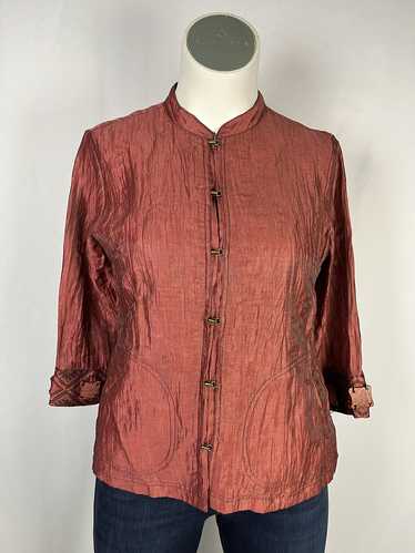 Citron Size 14/16 Terra Cotta Crinkle Jacket