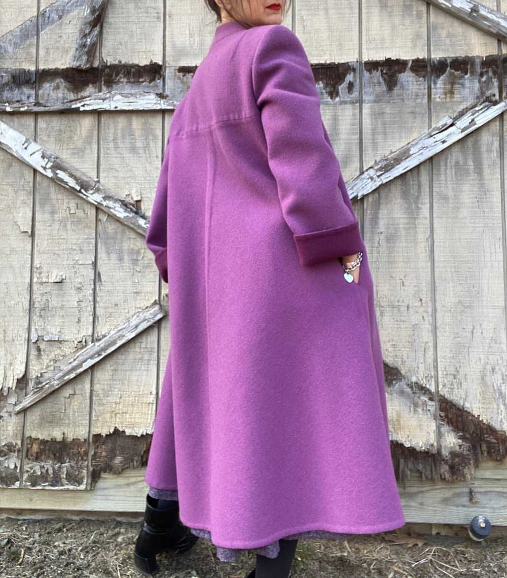 1980s Purple Double Faced Pauline Trigere Coat - image 12