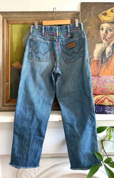 SALE / Embroidered Wrangler Jeans / 1970s