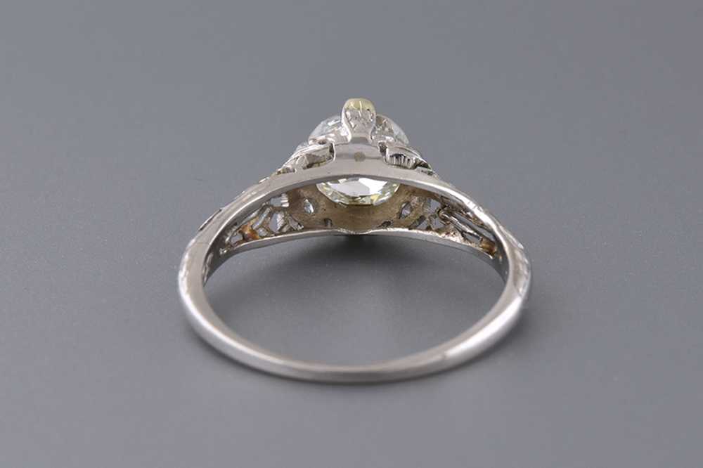 Lovely Handmade Art Deco Diamond Engagement Ring - image 4