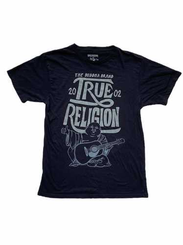 True Religion Velour Spellout Buddha Tshirt (M) - image 1