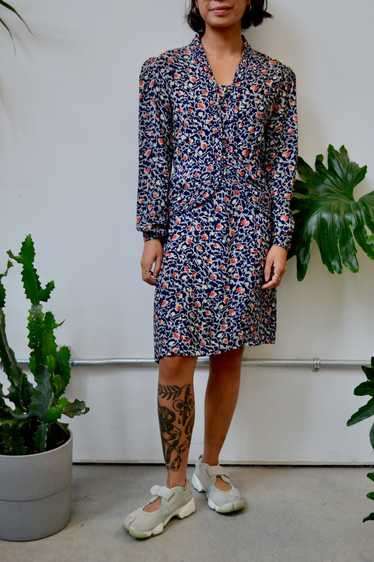 Berry Forties Cold Rayon Dress