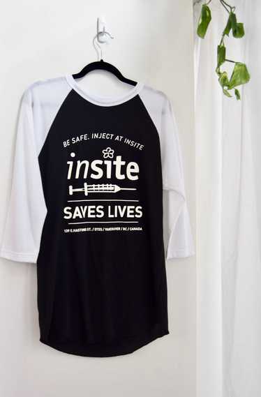 Insite Black and White Baseball Tee