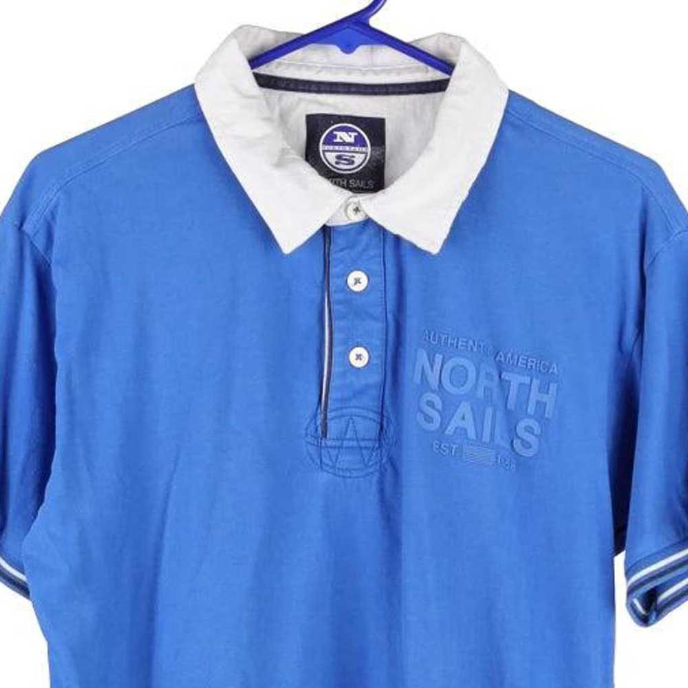 North Sails Polo Shirt - XL Blue Cotton - image 3