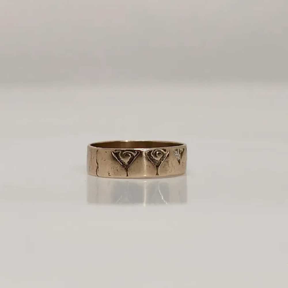 Victorian 10K Gold Band - image 2
