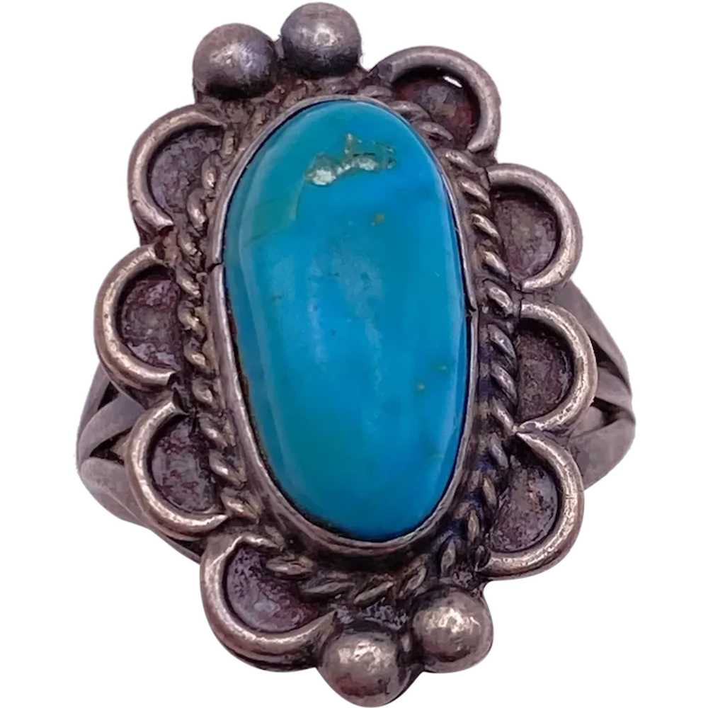 Native American Crafted Vintage Ring Sterling Sil… - image 1