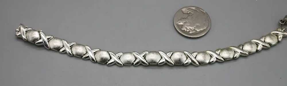 VINTAGE  Sterling  X & 0 Bracelet   Weighs 10.95 … - image 2