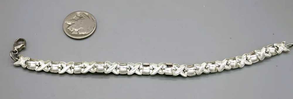 VINTAGE  Sterling  X & 0 Bracelet   Weighs 10.95 … - image 6