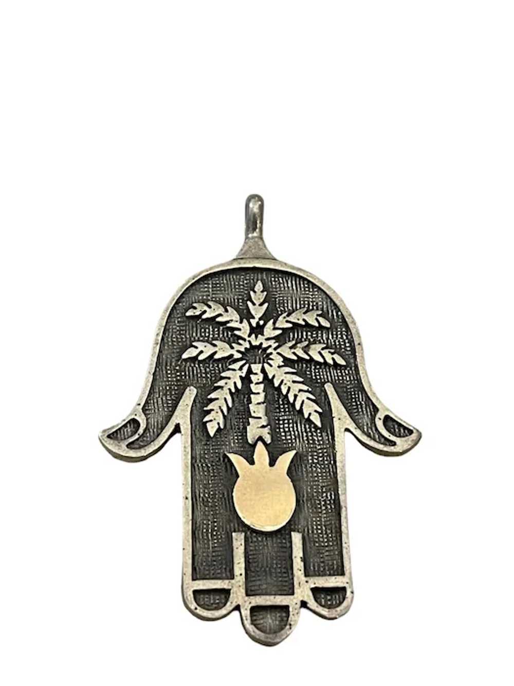 Exquisite Sterling Silver & 14k Gold amulet Hamsa… - image 11