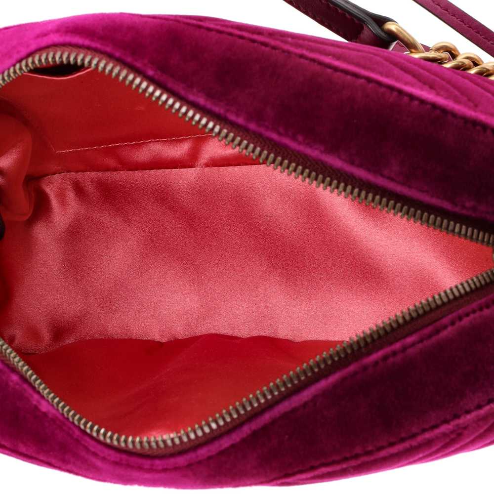 GUCCI GG Marmont Shoulder Bag Matelasse Velvet Sm… - image 5