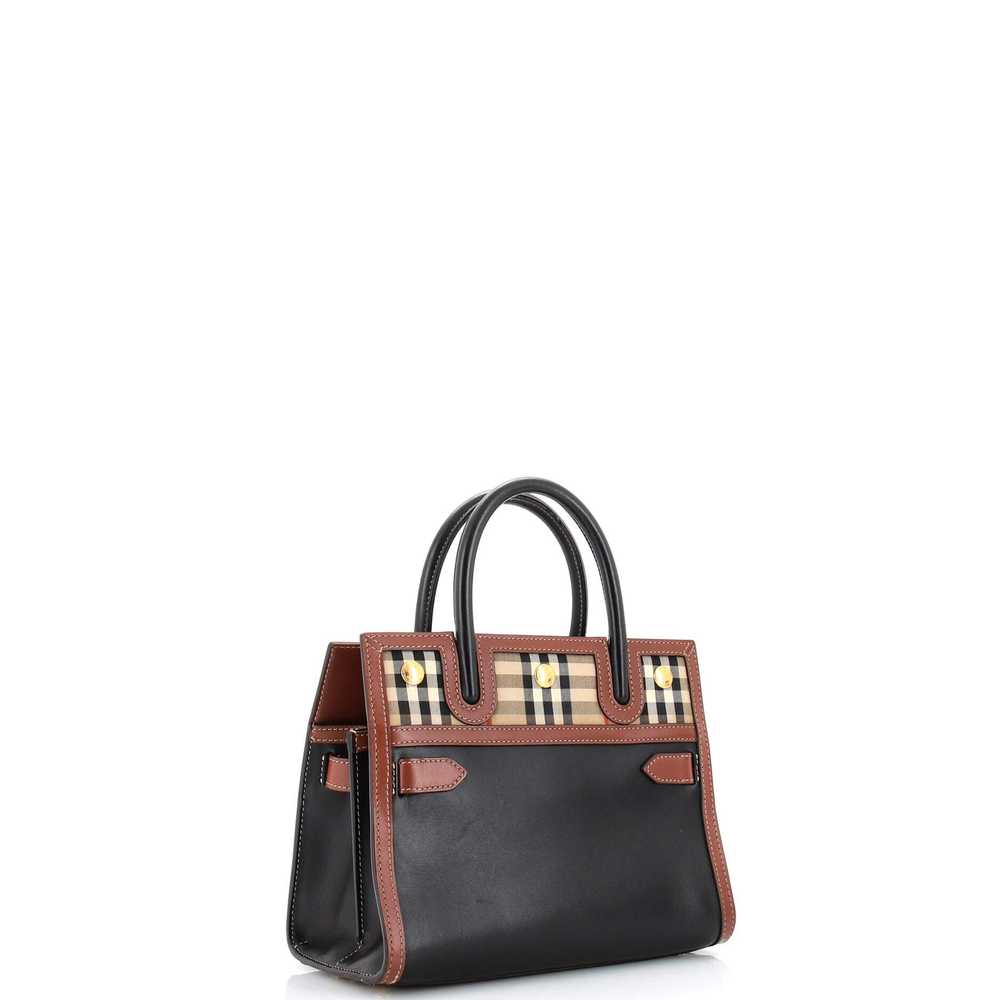 Burberry Title Two Handle Tote Leather with Vinta… - image 2