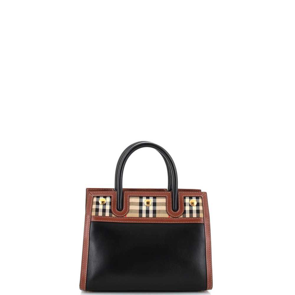 Burberry Title Two Handle Tote Leather with Vinta… - image 3