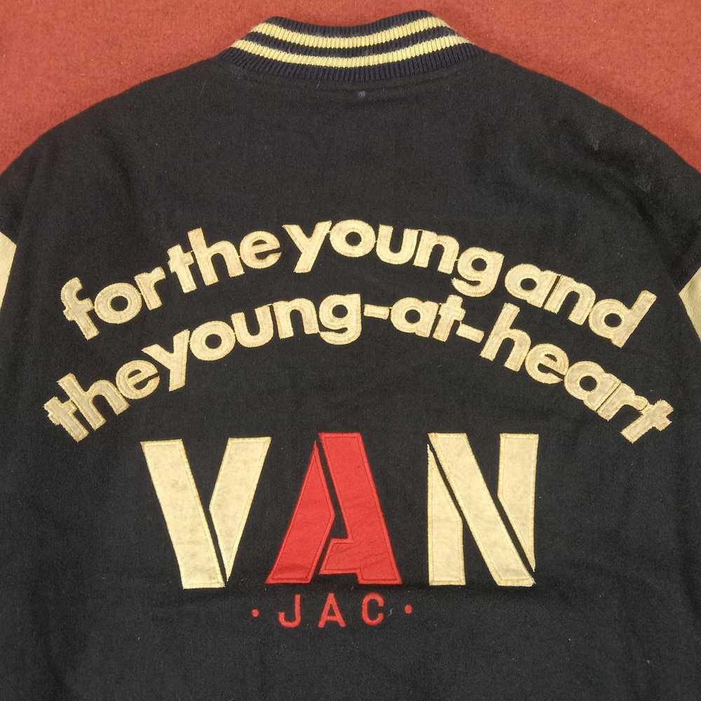 Varsity Jacket × Vintage Van Jac Back Design Vars… - image 2