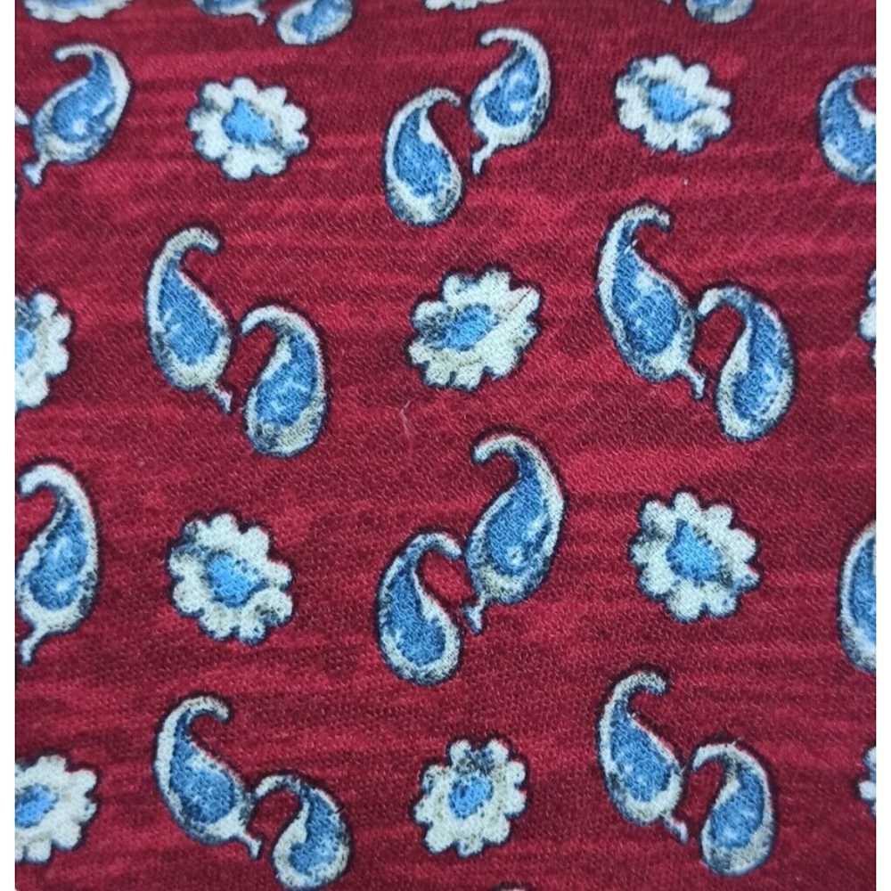 Kenzo KENZO PARIS Red Paisley Floral Silk Tie ITA… - image 4