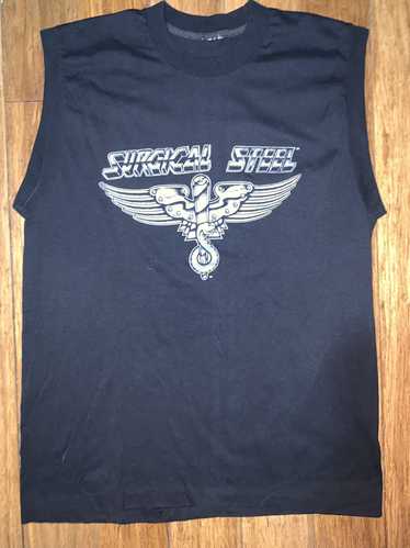 Band Tees × Vintage Vintage surgical steel sleeve… - image 1