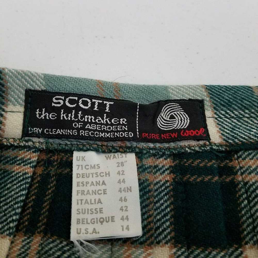 Vintage Vtg Scott Aberdeen Kilt Skirt Wool Tartan… - image 7