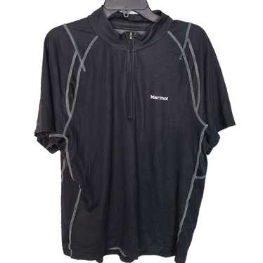 Marmot Marmot Mens L Black Short Sleeves 1/4 Zip … - image 1