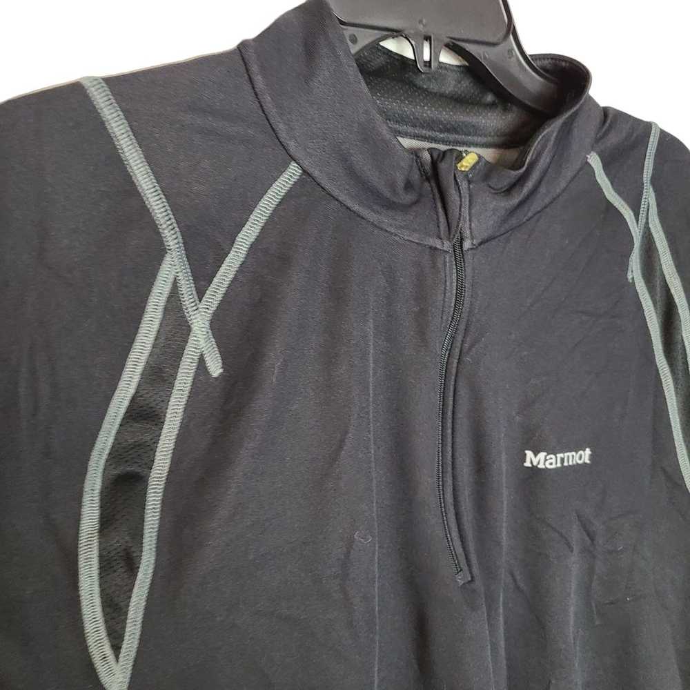 Marmot Marmot Mens L Black Short Sleeves 1/4 Zip … - image 5