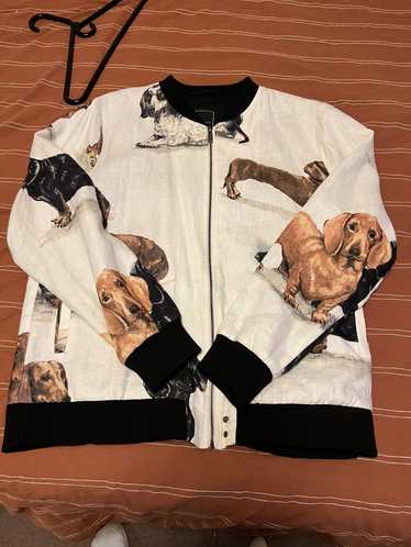 I Love Ugly Hounds Linen Bomber Jacket