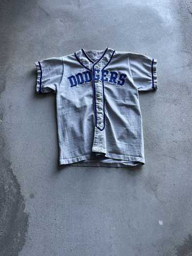 FlyingAppleVintage Large 1960s Baseball Fleece Jersey Shirt Men's | Vintage 50s 60s Mcguire #24 Snap Button Athletic Uniform Top