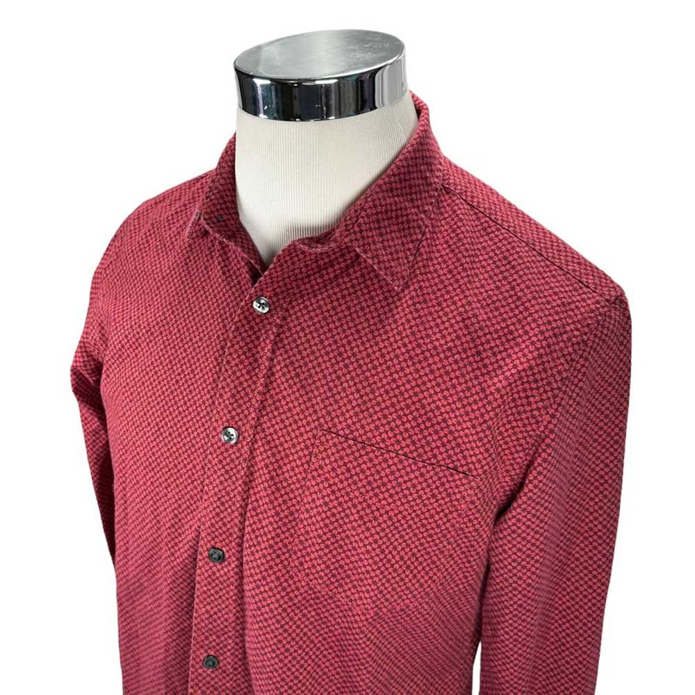 Vince Vince Button Up Shirt Red Burgundy Floral C… - image 7