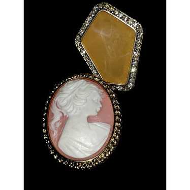Vintage Gorgeous vintage Cameo brooch and ring lot - image 1