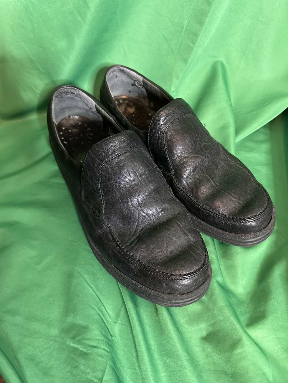 Mephisto Black leather slip-on loafer / sneaker h… - image 3