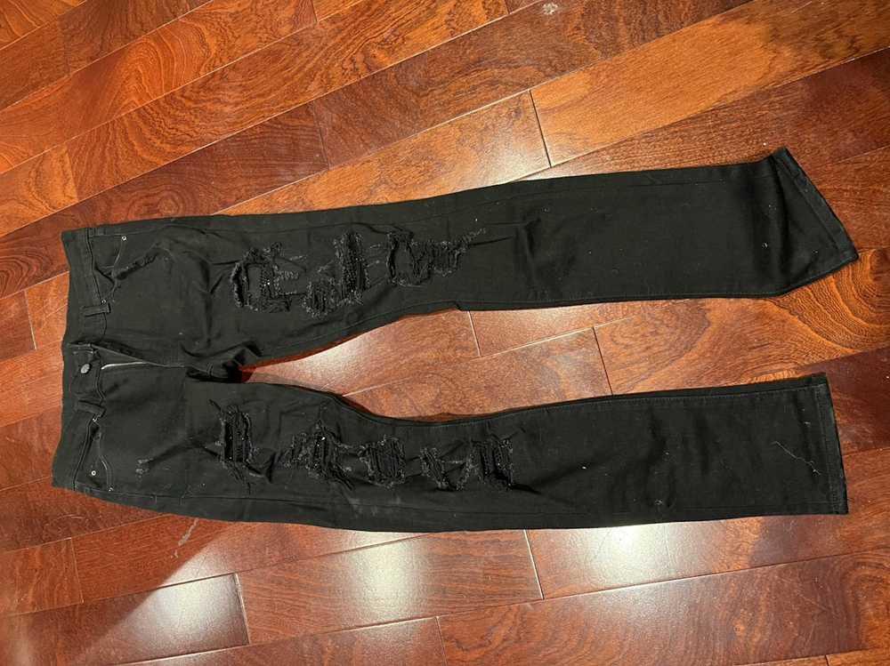 Mnml Black Rhinestone Skinny Jeans Gem