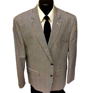 Club Room Club Room Blue Grid Sport Coat Brown OVE