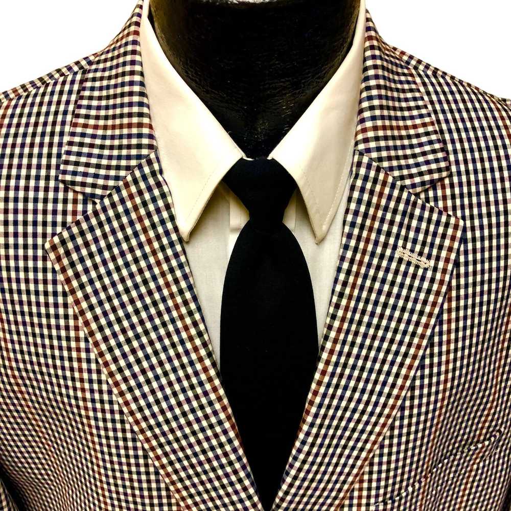 Club Room Club Room Blue Grid Sport Coat Brown OV… - image 2