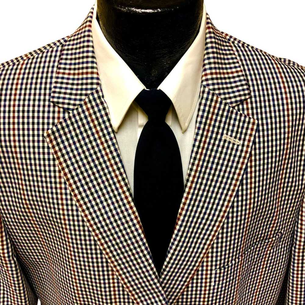 Club Room Club Room Blue Grid Sport Coat Brown OV… - image 3