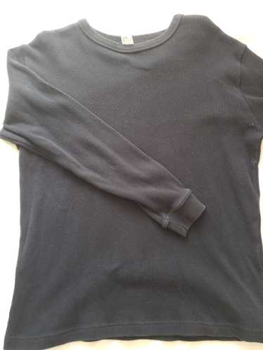 SHAKA Wear Black Heavyweight Waffle Knit Long Sleeve Thermal Shirt