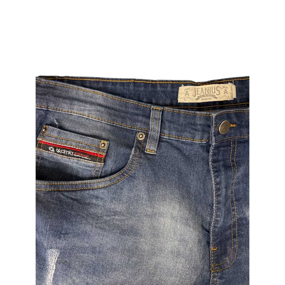 Other Jeanius Men's Jeans 36 x 30 Blue Denim Dist… - image 4