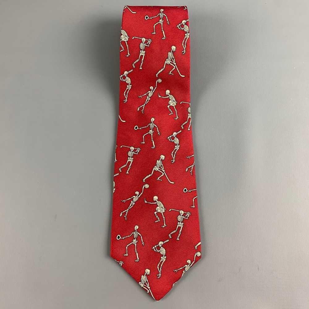 Other Red White Silk Tie - image 1