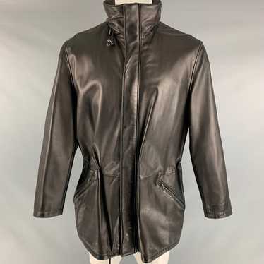 Armani Collezioni Black Solid Leather Drawstring J